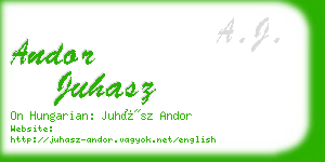 andor juhasz business card